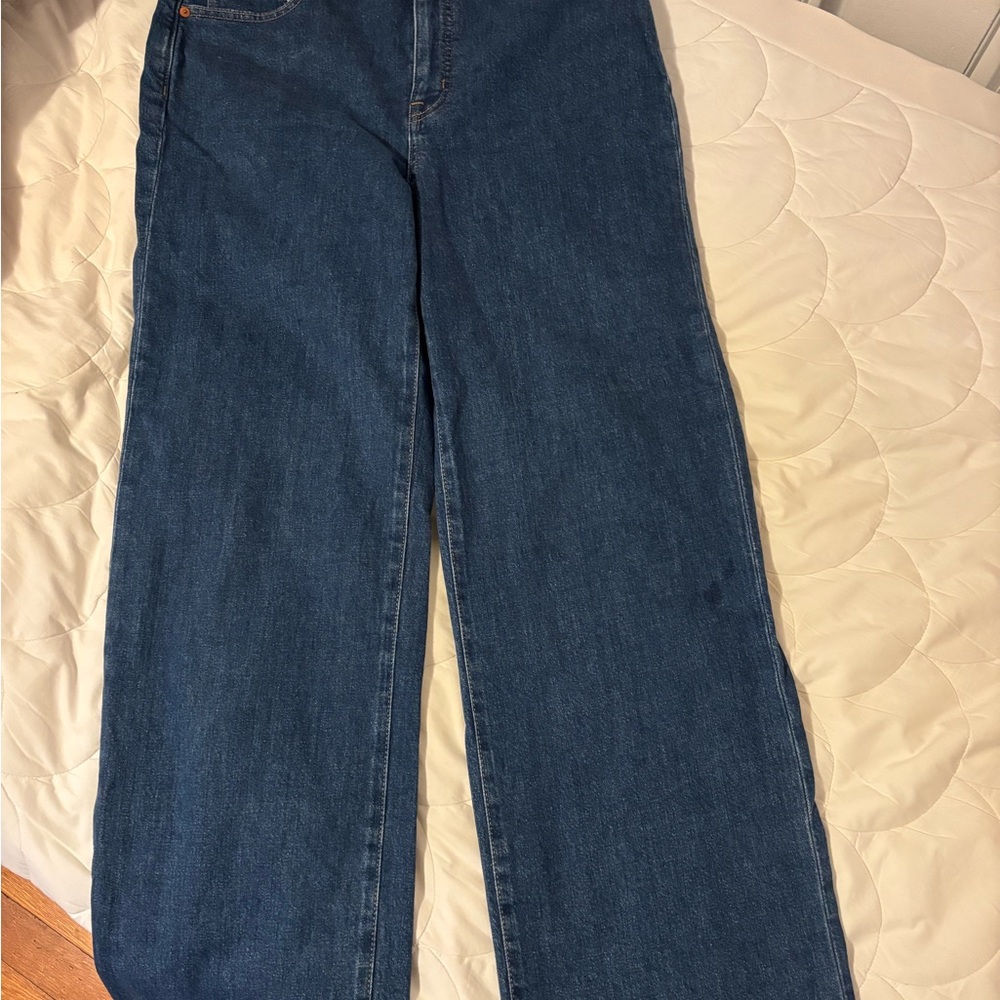 Madewell Dark Blue Straight Leg Jeans